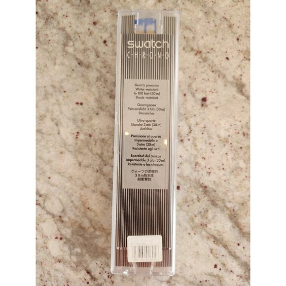 Swatch Chrono Watch PEARL FRAME SCN401 with Case & Papers 1994 NOS New Battery - Picture 11 of 12